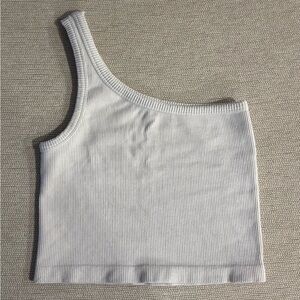 Free People One-Shoulder Ribbed Tank Top